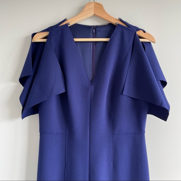 Elie Tahari Lourdes slit-sleeve sheath dress, indigo - Picture 2 of 7